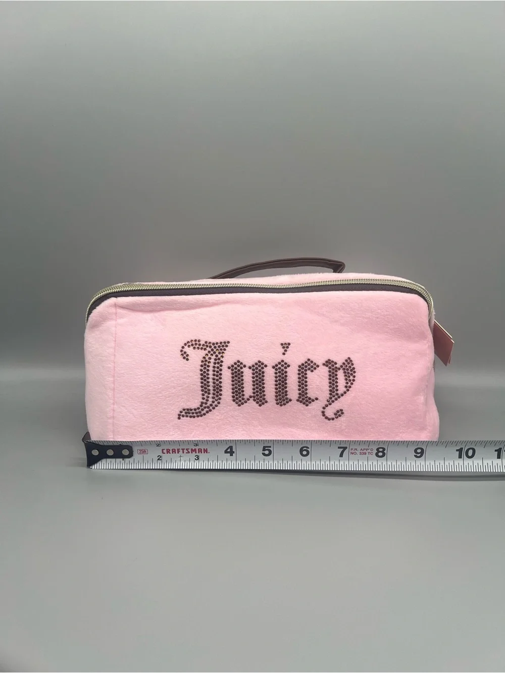 Juicy couture pink velour cosmetics bag